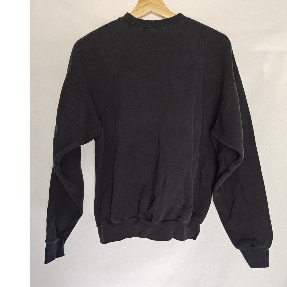 Vintage Sweatshirt Alcatraz The Rock Embroidered Graphic Black Hanes Unisex M - Picture 2 of 5